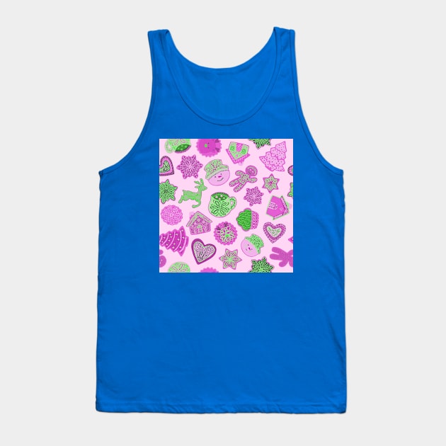 Pink Christmas Ginger cookies Tank Top by Flyingrabbit